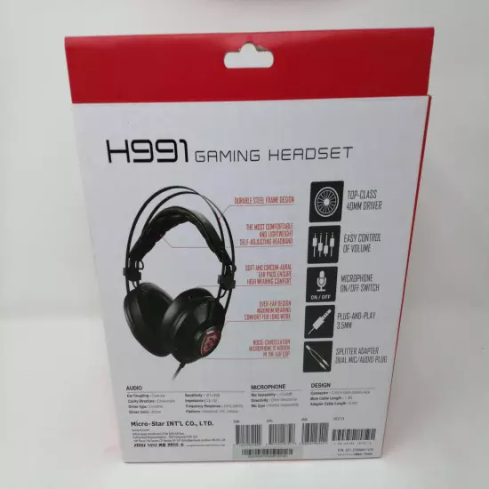 Msi H991 Gaming Headset