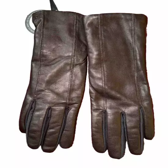 UR Powered Brown Leather Stretch Smart Touch Screen 3m InsulatedGloves L/XL NEW