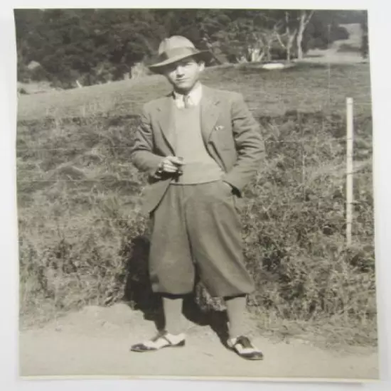 Vintage Golfer Dapper Gentleman Photo Knickers Sand Bunker 8" X 10" c. 1920-30s 