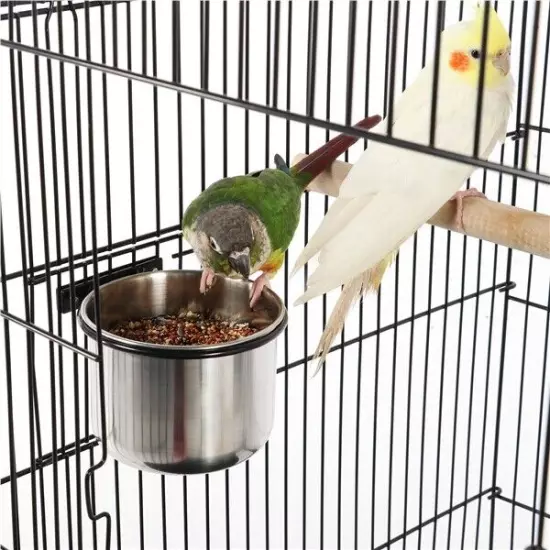 57'' Open Top Bird Cage Double Roof Top Parakeet Cage for Medium Small Parrots 