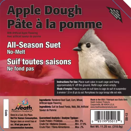 DD-13 Apple Dough Suet Cake, Case Of 12