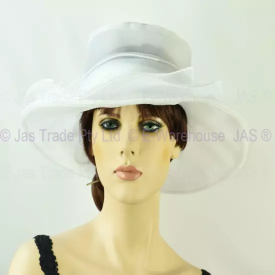 Spring Race Carnival Derby Day Church Wedding Women Ladies Organza Evening Hat