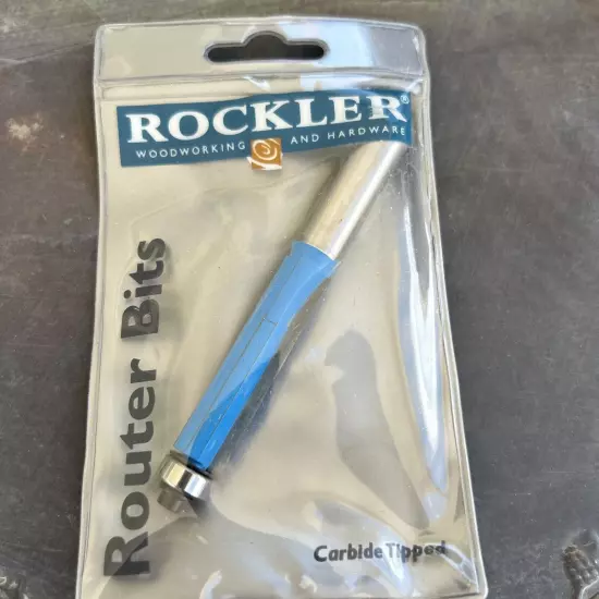 Rockler 1/2” Flush Trim Router Bit Carbide Tipped Woodworking 1/2” Shank