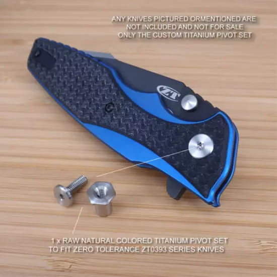 Zero Tolerance ZT0393 ZT 393 0393 ZT0393SW Knife Custom Titanium Pivot Set - RAW