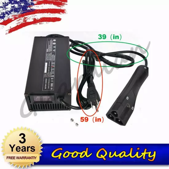 Battery Charger 48V Dual Charger Volt display For Cart Star EV Ez-Go Taylor Dunn