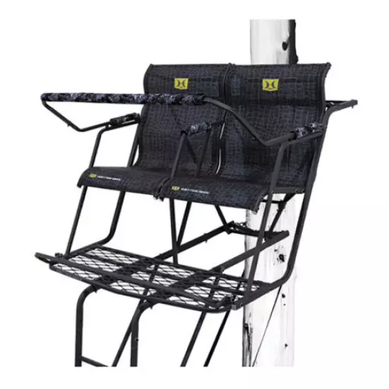 Hawk Big Denali Durable Steel 18' 2-Man Ladder Tree Stand with Safe-Tread Steps