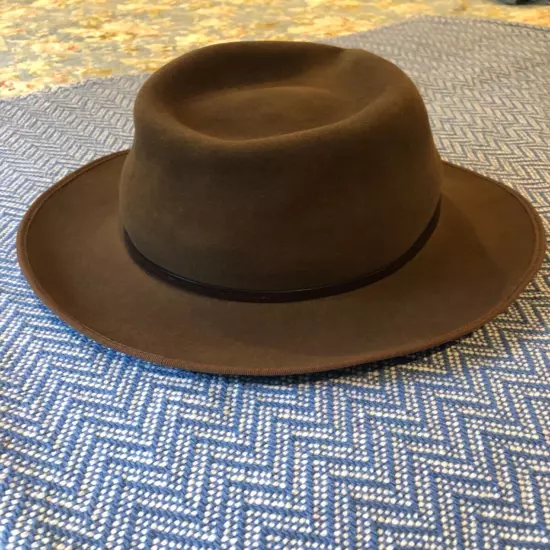 Stetson Roadster Hat walnut 7 1/2 fur felt fedora