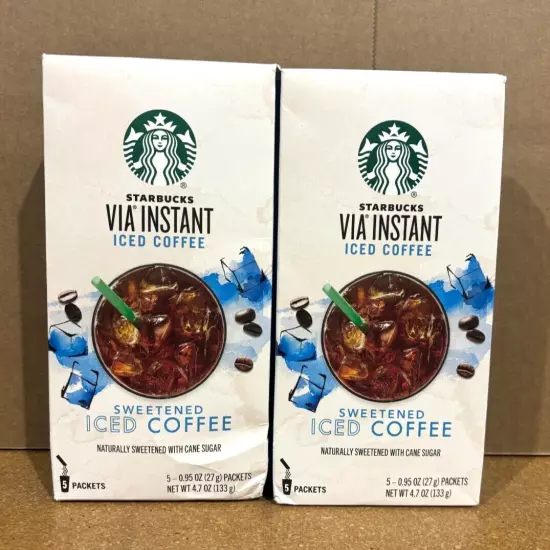 Starbucks VIA Instant Sweetened Iced Coffee (2 Packets)- Best Buy: 06-21-24