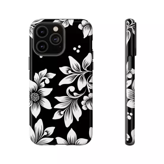 Black & White Floral Style - Tough Cases