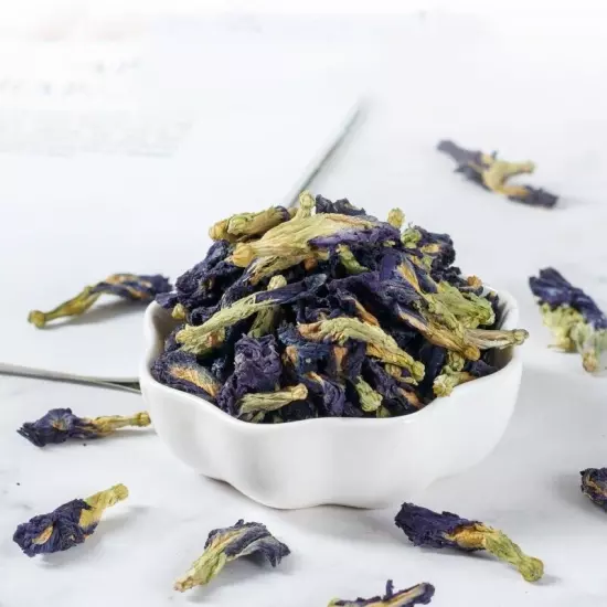 Blue Butterfly Pea Organic Tea Dried Flowers Natural Herbal Pure Drink 100%