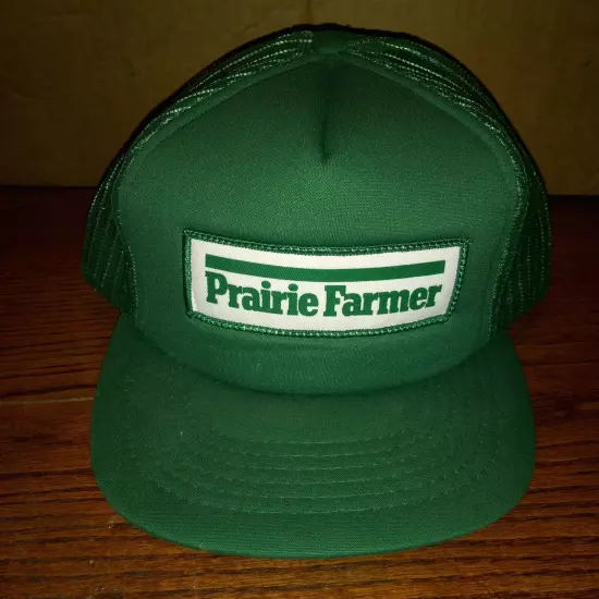 Vintage Prairie Farmer Trucker Farm Hat Cap Green Snapback K Products