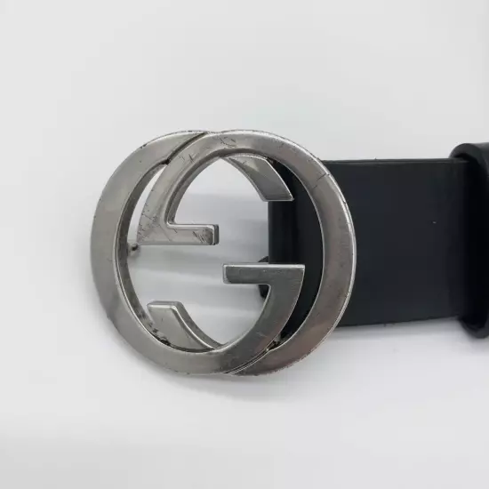 Beauty GUCCI Belt Interlocking GG Deca Logo Silver Black