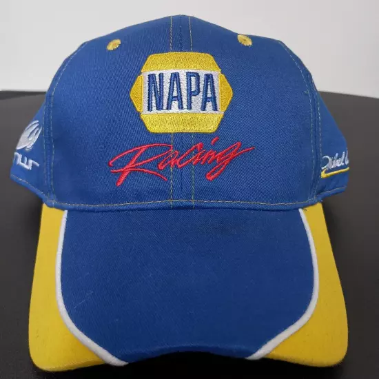 NAPA Racing Hat Adjustable Strap Men's Cap Blue Yellow Michael Waltrip