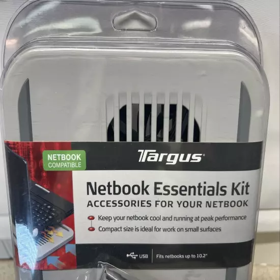 Brand New Targus Netbook Essentials Kit w/Chill Mat,USB Hub,Mouse