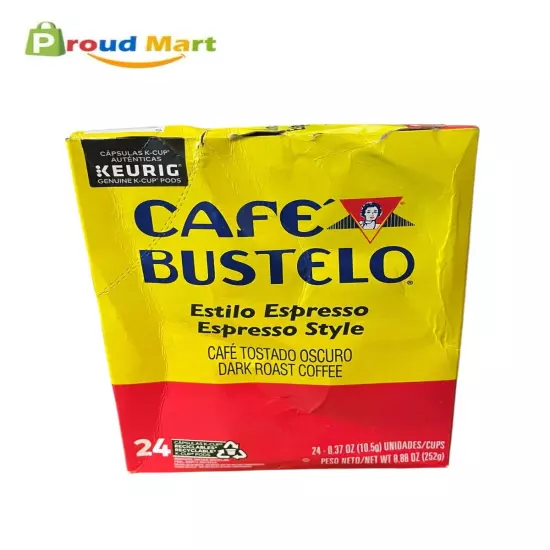 Lot of 2 Cafe Bustelo Espresso, Dark Roast Coffee, Keurig K-Cup Pods, 24 Count