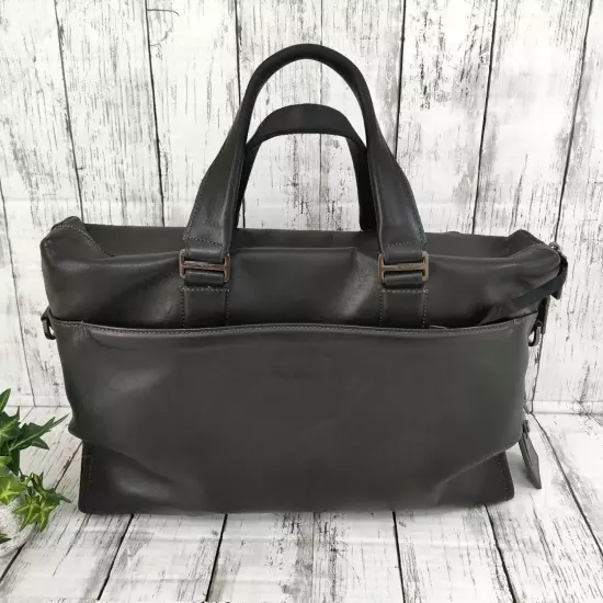 Rare Tumi Business Bag All Leather Harrison Madden Black