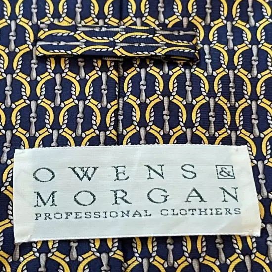 Owens Morgan Hand Made 100% Silken’s Neck Tie Made In Italy