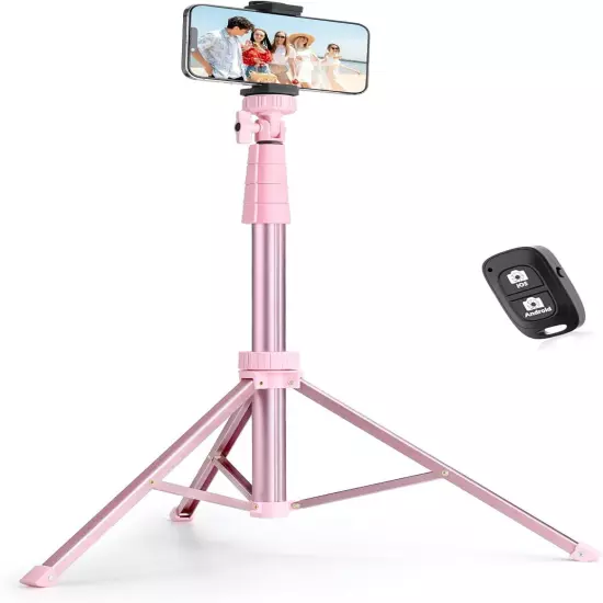 SENSYNE 62" Phone Tripod & Selfie Stick, Extendable Cell Phone Tripod Stand with