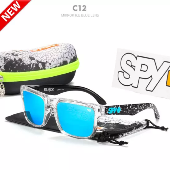 New Spy Polarized Sunglasses Men Classic Ken Block Unisex Square -- Original Box