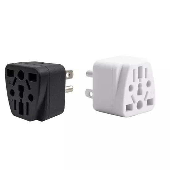 US Travel Plug Adapter EU/UK/AU/In/CN/JP/Asia/Italy/Brazil to USA (Type B)