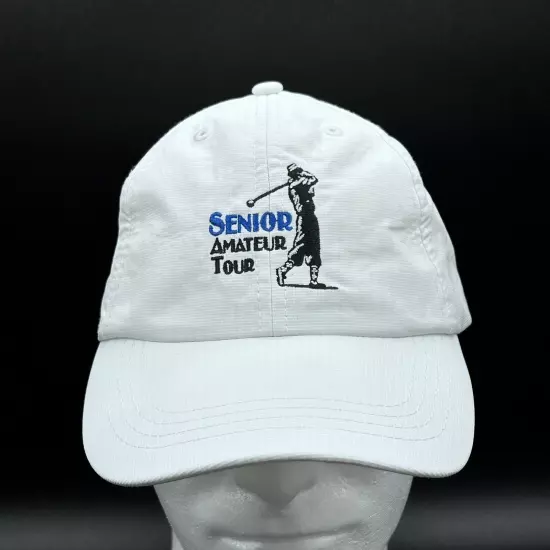 Senior Amateur Tour Golf Hat White Adult One Size Poly American Dry Goods Used