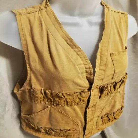 Vintage 1950s Red Head Tan Fishing Hunting Vest Made in USA Size Small