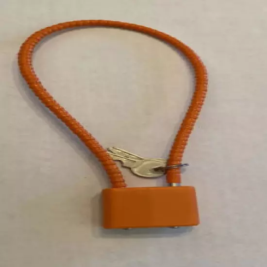 DAC CL012014 Gun Pistol Shotgun Cable Lock California Approved 8” NEW Orange