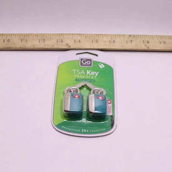 (2-Pk) Go Travel Mini Glo Travel Sentry TSA Accepted Luggage Locks 339