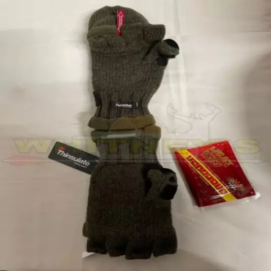 Heat Factory Ragg Wool Gloves - Olive Green - Mens - 995-O-M-L - BIN99