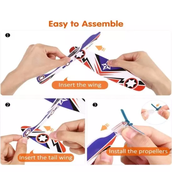 36pcs DIY Glider Planes Model Airplanes Kids Throwing Airplane Toy