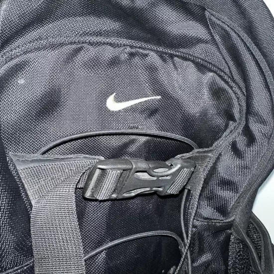 Nike Vintage Nike AIR Center Swoosh Y2K Backpack 90s Outdoors Black Hiking RARE