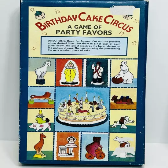 Vintage Birthday Cake Circus Party Favors Game Ceramic Decorations Cake Toppers