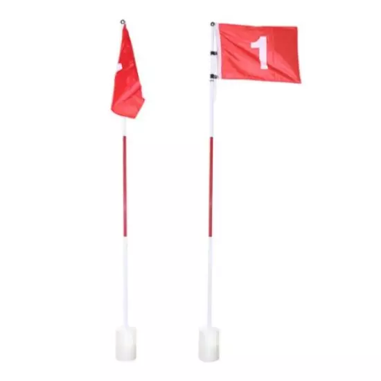 Hole Flag Stick Backyard Practice Golf Green Flag and Flagpole Golf Hole Cups