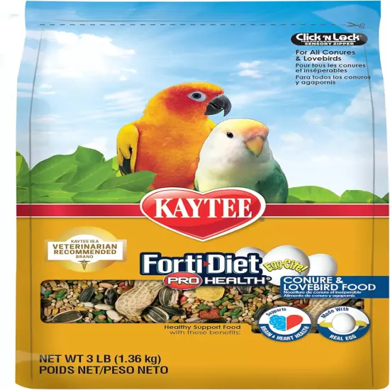 Forti-Diet Pro Health Egg-Cite Pet Conure & Lovebird Food, 3 Pound