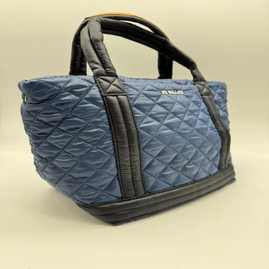 MZ WALLACE Empire quilted nylon small tote - Navy blue (No long strap)