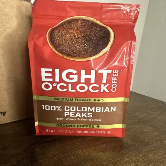 Eight O’clock Coffee 100% Colombian Peaks Medium Roast Ground Coffee Pack Of 6 