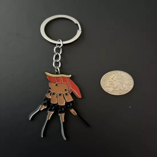 Freddy Krueger Dangling Knifes Keychain Nightmare On Elm Street Horror 1980s