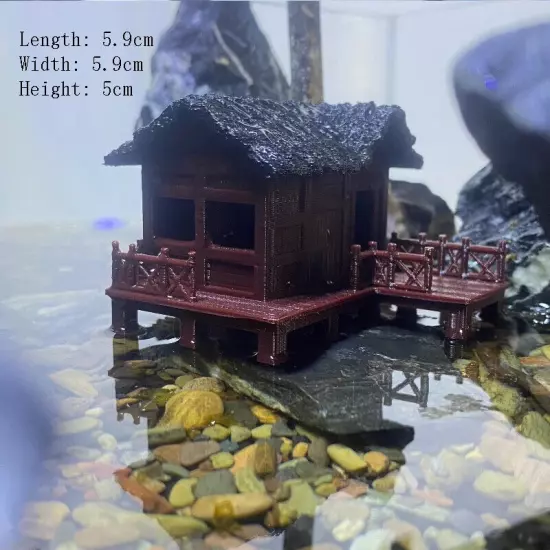 Chinese Ancient Architectural Model Aquarium Micro Landscape Bonsai 3D Printing