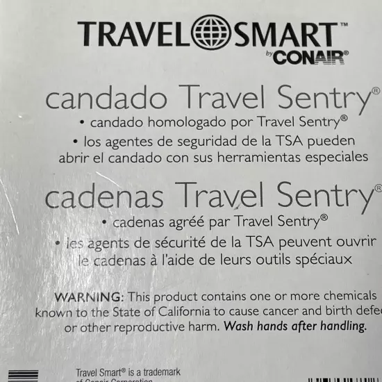 TSA Travel Smart Luggage Padlock by Conair. New. Sealed in Package.