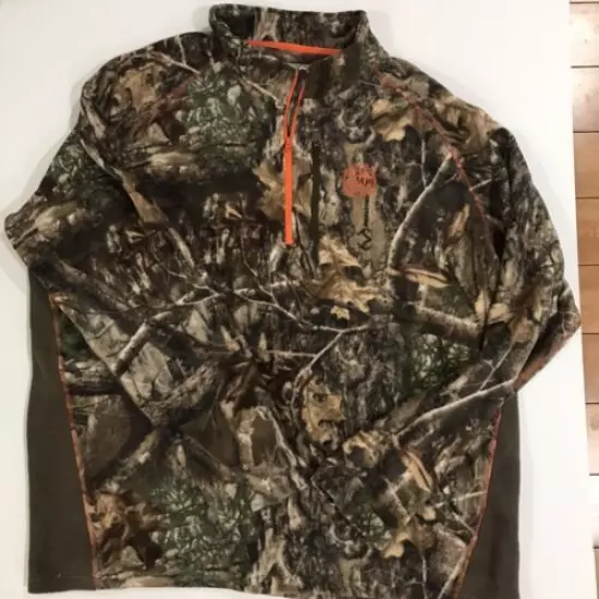 Master sportsman Man hunting flees Half Zipper Sz 2X Como NWOT