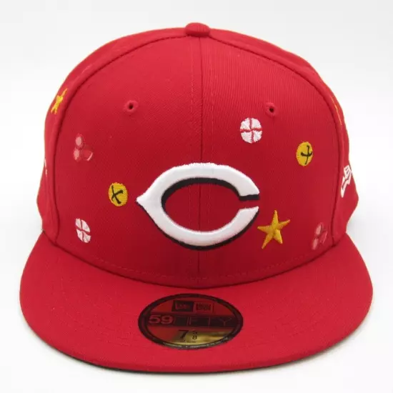 New Era 59Fifty Cincinnati Reds Embroidered Trucker Fitted Hat Sz 7 5/8