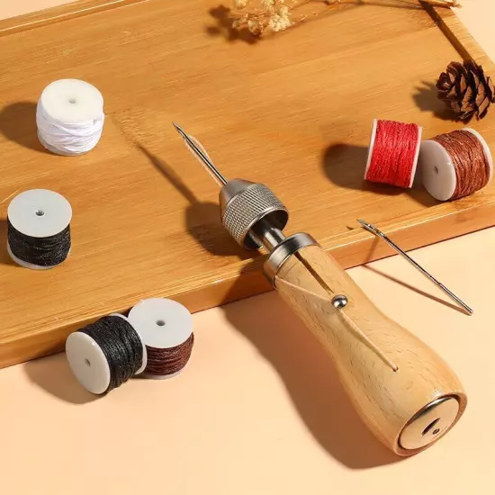 Leather Sewing Awl Thread Kit Speedy Stitcher Hand Sewing Machine Tool Repair