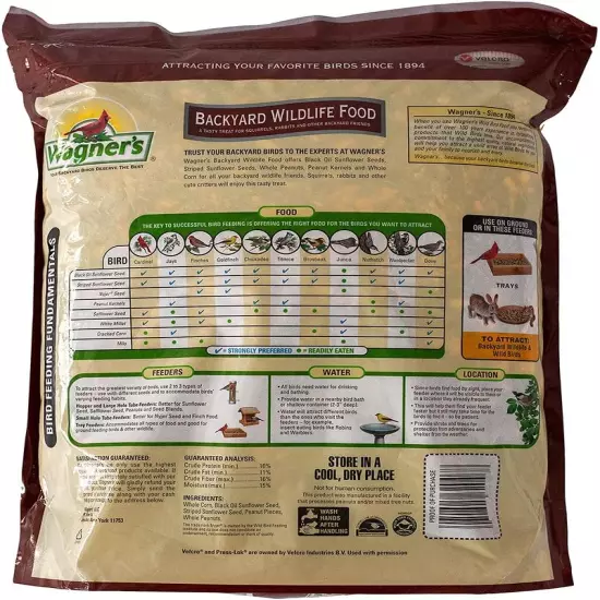 62046 Backyard Wildlife Food, 8-Pound Bag