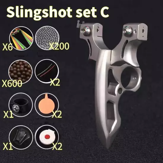 Powerful Slingshot Hunting Catapult Slingbow Sling Shot w/Rubber