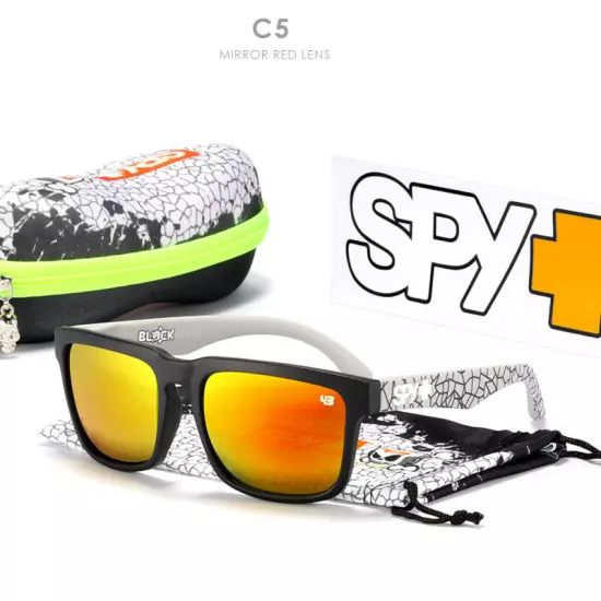 New Spy Polarized Sunglasses Men Classic Ken Block Unisex Square -- Original Box