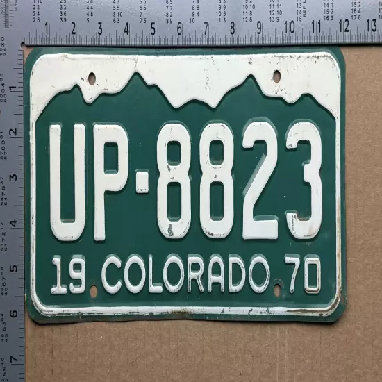 1970 Colorado license plate UP-8823 Fremont Ford Chevy Dodge 15977