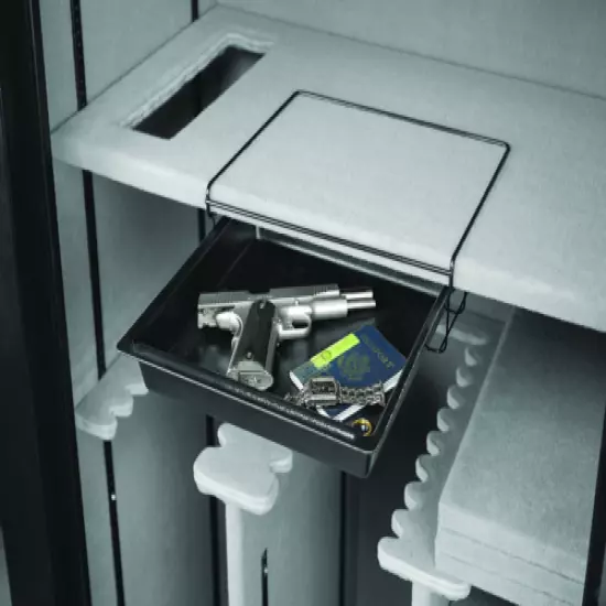 Gun Safe Cabinet Quick Attach Vault Sliding Drawer Shelf Organization