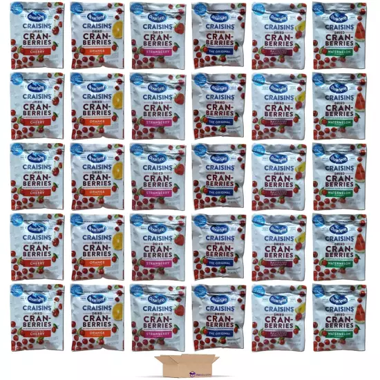 Dried Cranberries Single Serve Packets Variety Pack | 5 Unique Flavors: