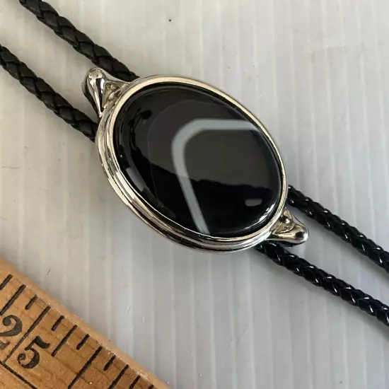 Natural Oval Stone Bolo Tie