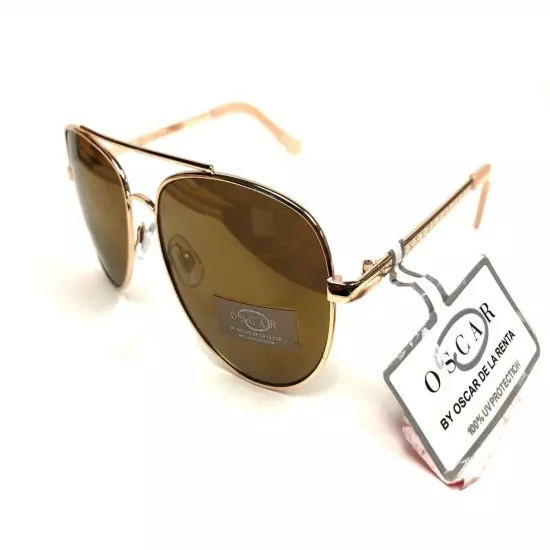 NWT Oscar De La Renta Mens Sunglasses 3041 Gold/Gold Mirror $40